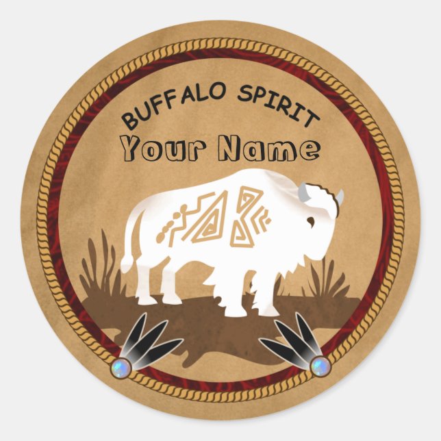 Sticker Rond Buffalo Spirit (Devant)