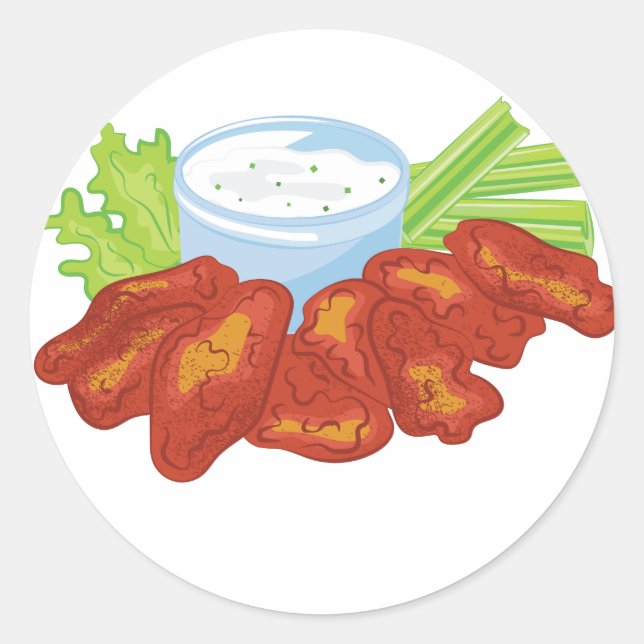 Sticker Rond Buffalo Wings (Devant)