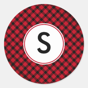 Sticker Rond Buffle rouge et noir déposé