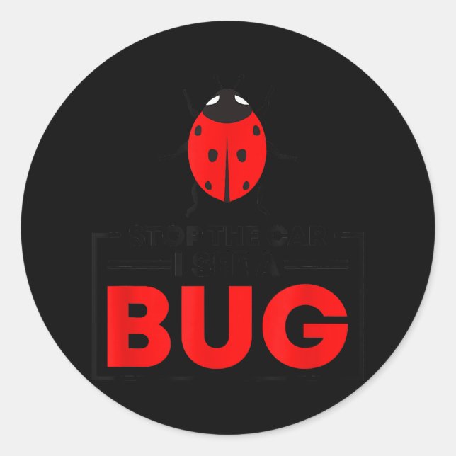 Sticker Rond Bug Lover - Futur Entomologiste Collecteur d'insec (Devant)