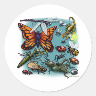 Sticker Rond Bugs