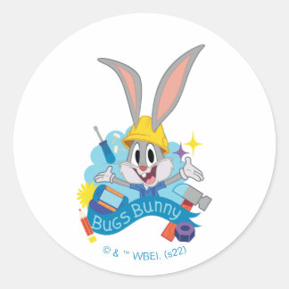 Sticker Rond BUGS BUNNY BUILDERS™| Art du personnage BUGS BUNNY