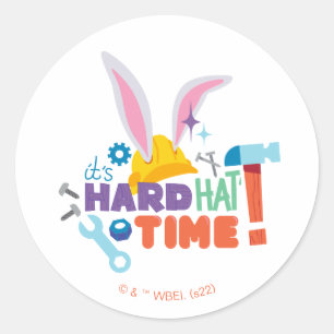 Sticker Rond BUGS BUNNY BUILDERS™  C'est l'heure du casque