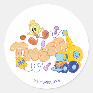 Sticker Rond BUGS BUNNY BUILDERS™| TWEETY™ Sketch Art