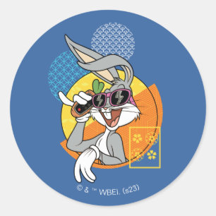 Sticker Rond BUGS BUNNY™ - Graphique de vacances à Singapour