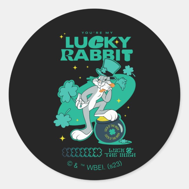 Sticker Rond BUGS BUNNY™ Lucky Rabbit (Devant)