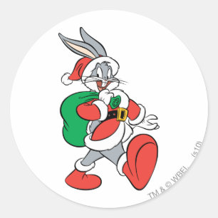 Sticker Rond BUGS BUNNY™ Père Noël