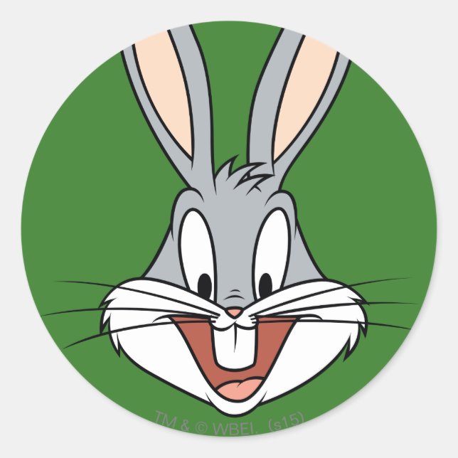 Sticker Rond BUGS BUNNY™ Smiling Face (Devant)