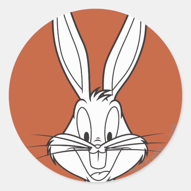 Sticker Rond BUGS BUNNY™ Smiling visage (Devant)