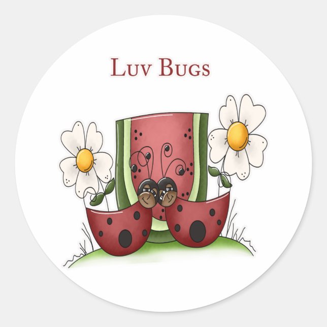 Sticker Rond Bugs Luv (Devant)