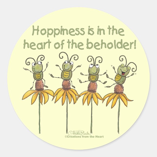 Sticker Rond Bugs sur les fleurs (Devant)