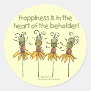 Sticker Rond Bugs sur les fleurs