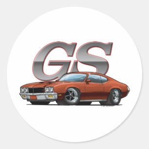 Sticker Rond Buick GS_brown