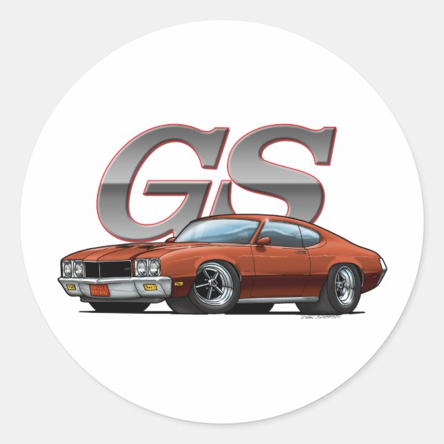 Sticker Rond Buick GS_brown (Devant)