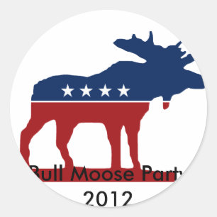 Sticker Rond Bull Moose Party 2012