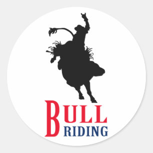 Sticker Rond Bull Riding