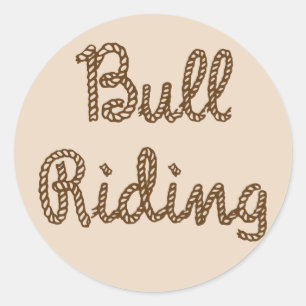 Sticker Rond Bull Riding