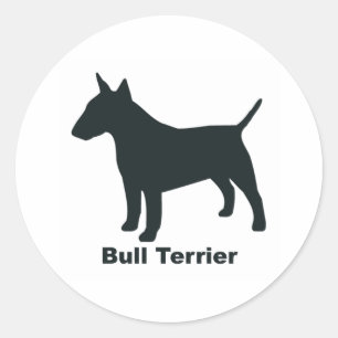 Sticker Rond Bull Terrier
