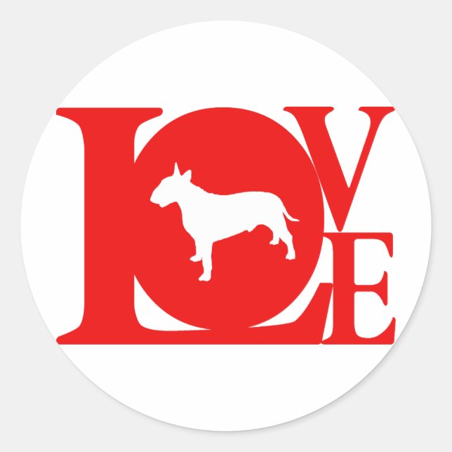 Sticker Rond Bull Terrier (Devant)