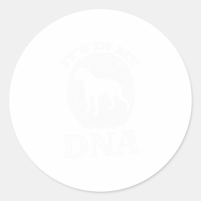 Sticker Rond Bulldog Dna I empreintes digitales American Bulldo (Devant)