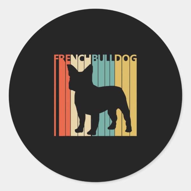 Sticker Rond Bulldog Frenchie (Devant)