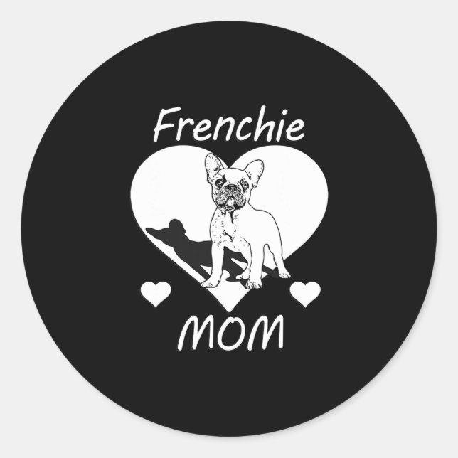 Sticker Rond Bulldog Frenchie 1 (Devant)