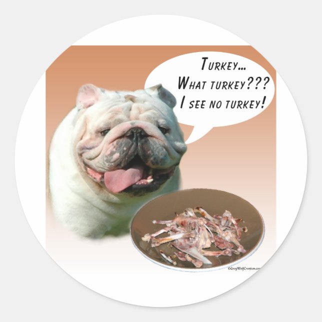 Sticker Rond Bulldog Turquie (Devant)