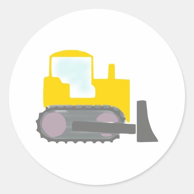 Sticker Rond Bulldozer (Devant)