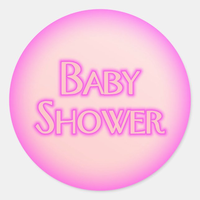 Sticker Rond Bulle baby shower (Devant)