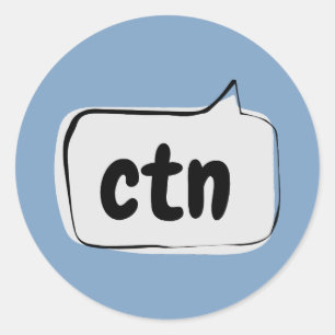 Sticker Rond Bulle de dialogue - Ne peut pas parler maintenant