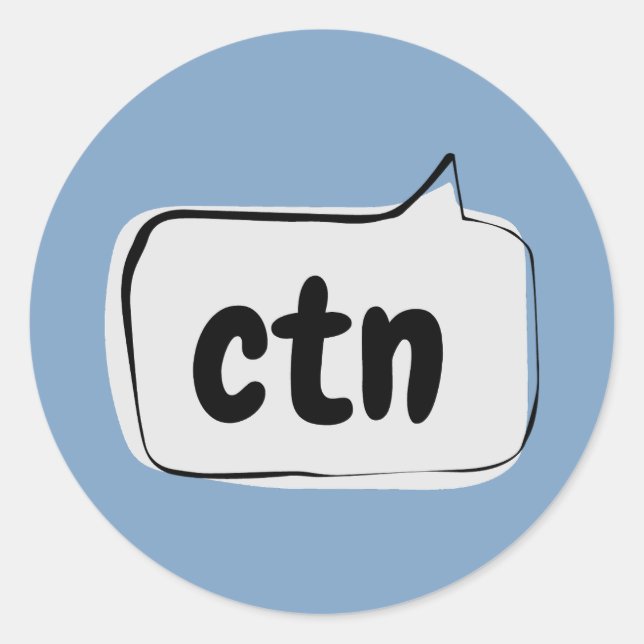 Sticker Rond Bulle de dialogue - Ne peut pas parler maintenant (Devant)
