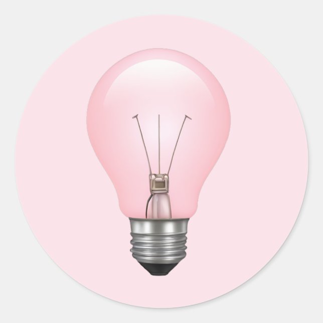 Sticker Rond Bulle rose (Devant)