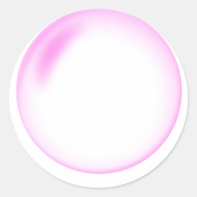Sticker Rond Bulle rose (Devant)