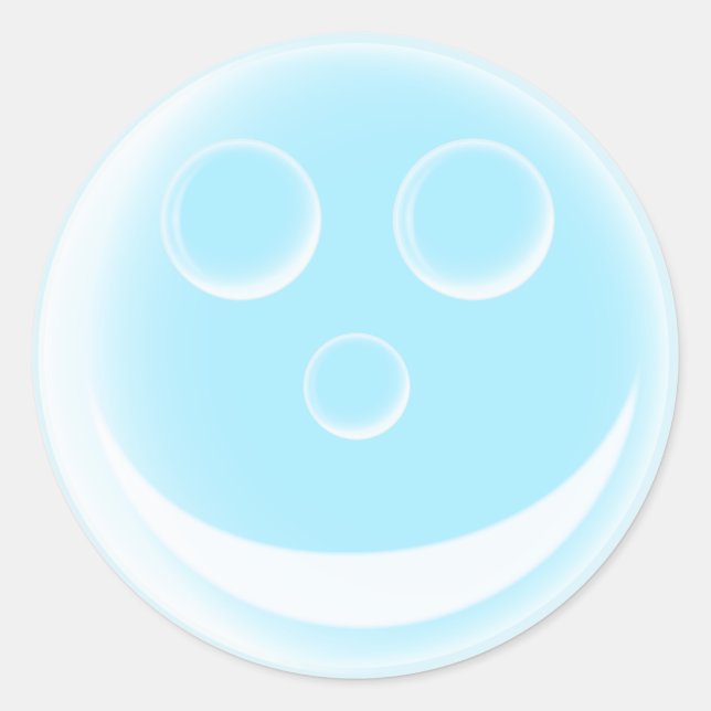 Sticker Rond Bulle souriante (Devant)