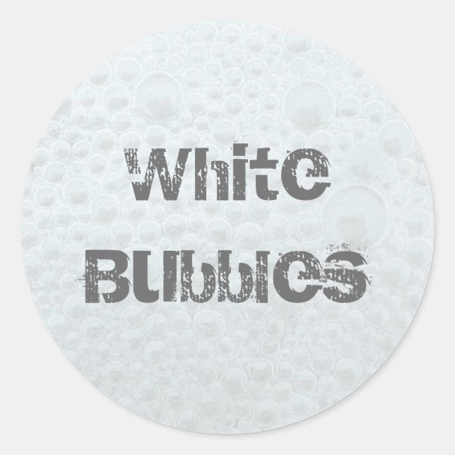 Sticker Rond Bulles blanches - Modèle (Devant)