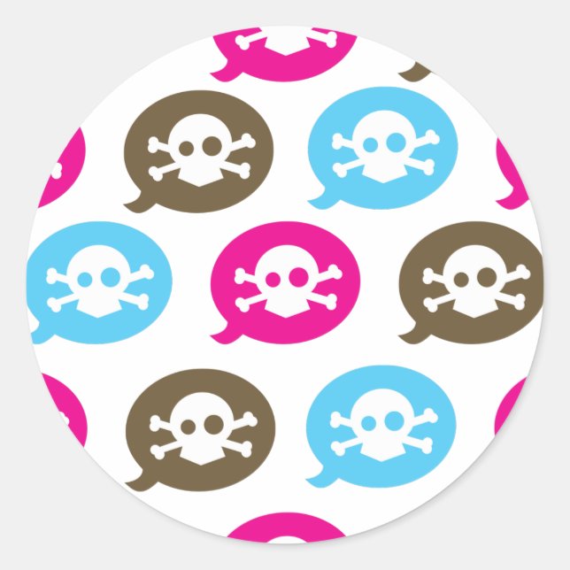 Sticker Rond Bulles crâniennes (Devant)