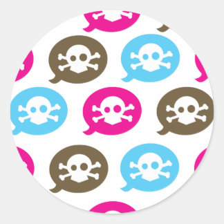 Sticker Rond Bulles crâniennes