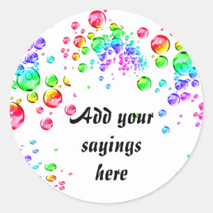 Sticker Rond Bulles d'autocollant de Joy_