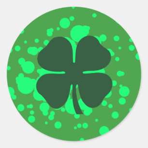Sticker Rond bulles de shamrock