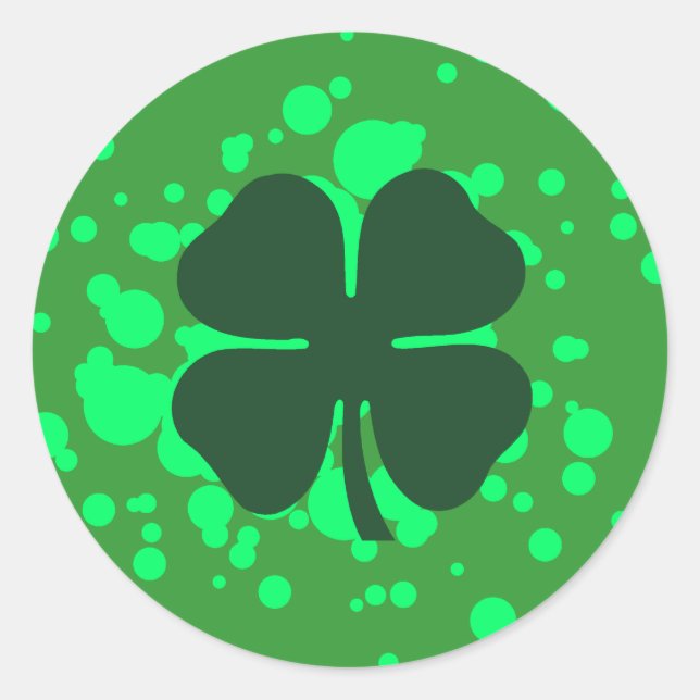 Sticker Rond Bulles shamrocks (Devant)