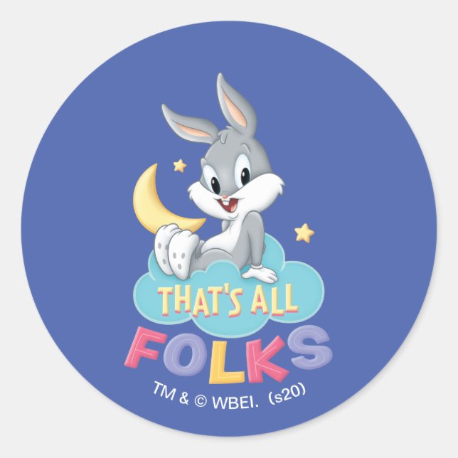 Sticker Rond BULLETIN BUNNY™ | C'est tous les gens (Devant)