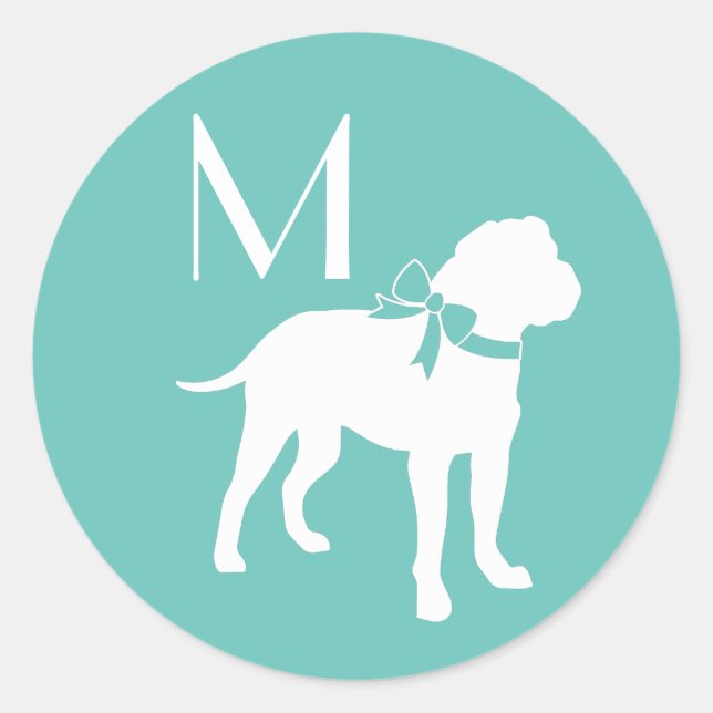 Sticker Rond Bullmastiff Chien Chien Chien Chien Chiot (Devant)