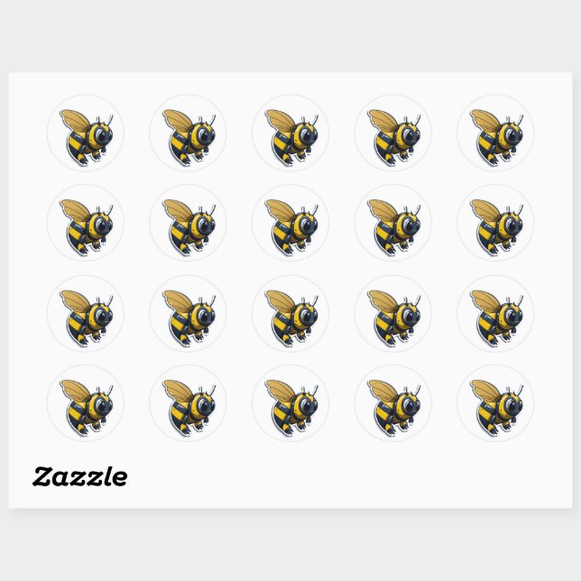 Sticker Rond Bumble Bee (Feuille)