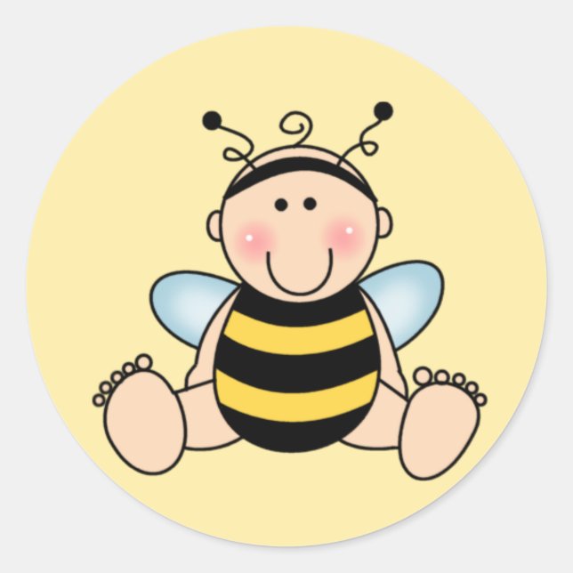 Sticker Rond Bumble Bee Baby (Devant)