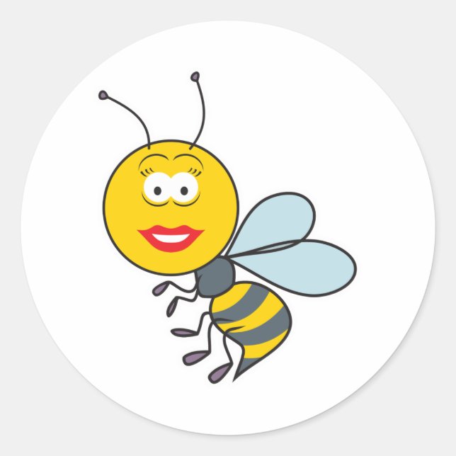 Sticker Rond Bumble Bee Face (Devant)