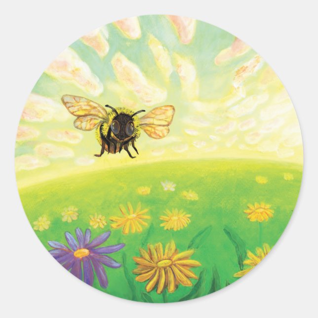 Sticker Rond Bumblebee sur l'Horizon (Devant)