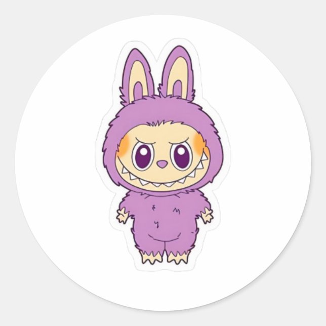 Sticker Rond Bun de raisin grincheux (Devant)