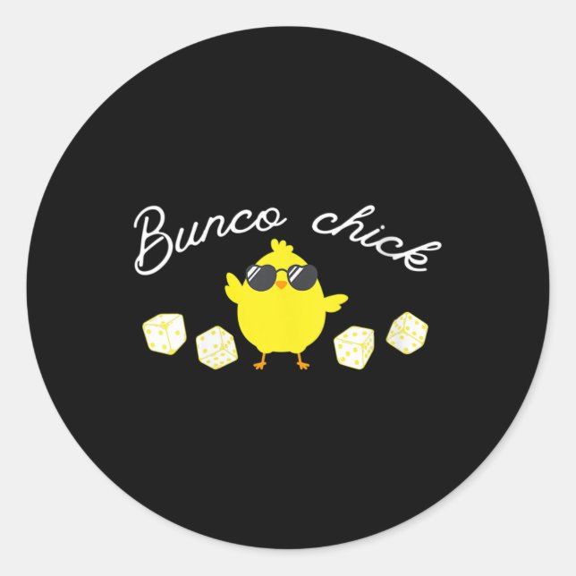 Sticker Rond Bunco Chick Easter Spring Bunco Dice (Devant)