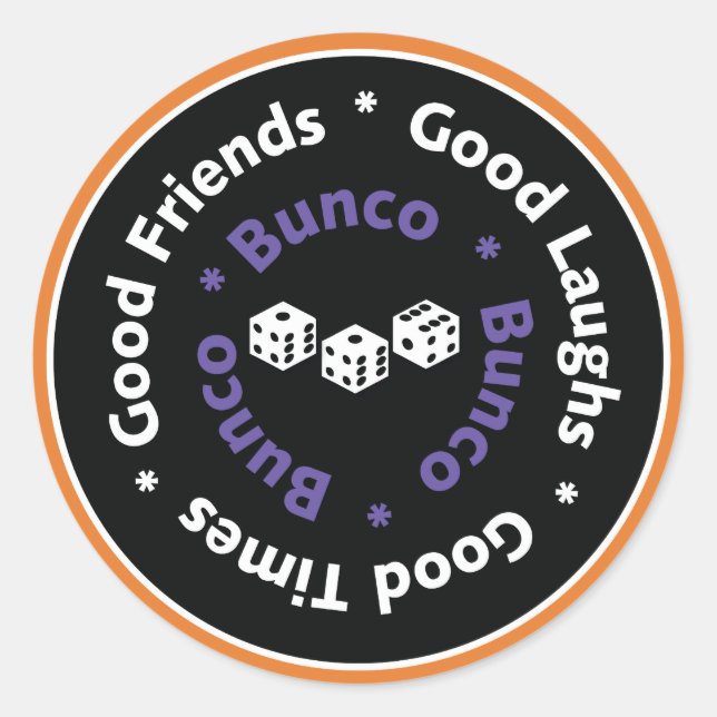 Sticker Rond Bunco Good Friends - Violet (Devant)
