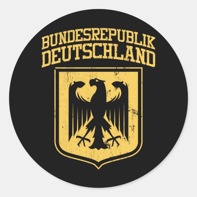 Sticker Rond Bundesrepublik Deutschland / Aigle allemand (Devant)